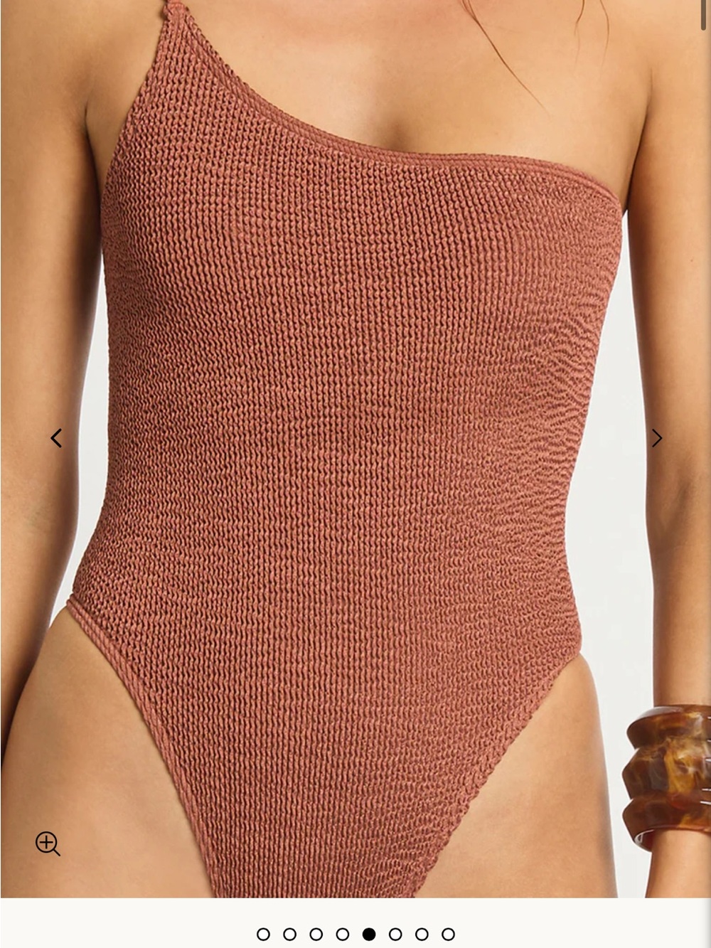 Nookie Peach Ribbed One-Shoulder Top - Picture 6 of 6